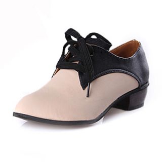 Leatherette Womens Low Heel Comfort Oxfords Shoes
