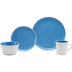 Oneida Color Burst Berryberry Blue 16 piece Dinnerware Set (StonewareMicrowave safeDimensions Dinner Plate 10.5 inches, Salad Plate 7.75 inches, Bowl 5.5 inches, Mug 13 oz. Care instructions Dishwasher safeSet includesFour (4) dinner platesFour (4) 