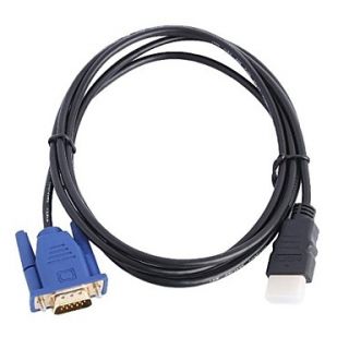HDMI Male to VGA Male Cable for Home Theater (Supported Device)   1.8 m