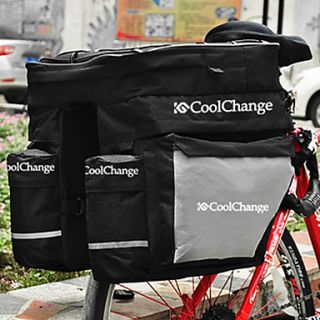 CoolChange Black Nylon Cycling Carriage Bag With Rain Cover