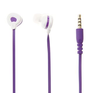 E028 3.5mm Stereo High Quality In ear Headphone Headset with Mic for (Purple)
