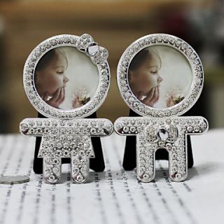 Modern StyleLovely Cartoon Lovers Shape Metal Picture Frame 2pcs