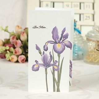 Flower de luce Pattern Z fold Greeting Card for Mothers Day