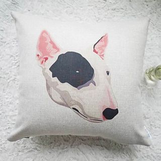 Modern Vivid Poster Paint Bull Terrier Decorative Pillow Cover