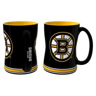 Boelter Brands NHL 2 Pack Boston Bruins Sculpted Coffee Mug   Black (14 oz)