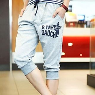 Mens Korean Style Casual Cropped Pants Sports Shorts