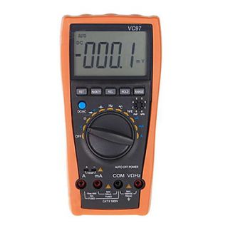 VC97 3.0 LCD Handheld Auto Range Multimeter (Voltage Current Resistance Temperature/2AAA)