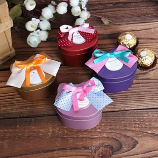 Cat Shaped Metal Favor Tins With Bow   Set of 12 (More Colors)