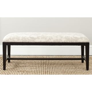 Safavieh Zambia Floral Beige Bench (Taupe/ BeigeMaterials Birchwood and linen/ cotton fabricFinish JavaSeat height 19.5inchesDimensions 20.3 inches high x 46.7 inches wide x 19.5 inches deepThis product will ship to you in 1 box.Furniture arrives full