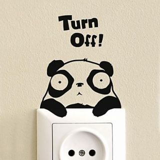 Animals Panda Switch Sticker Wall Stickers