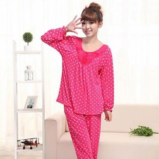 Womens Cute Red white Stripes Home Lounge Wear