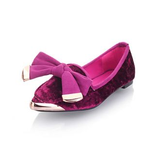 Leatherette Womens Flat Heel Comfort Flats Shoes With Bowknot(More Colors)