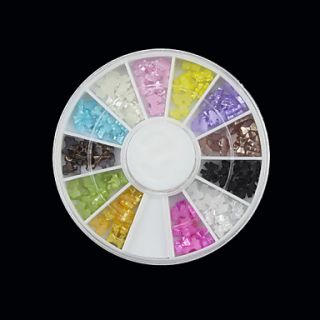 12 Color Transparent Bow Nail Art Arcylic Decorations