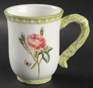 Hampton Garden Mug, Fine China Dinnerware   Raymond Waites,Flower Motif,Embossed
