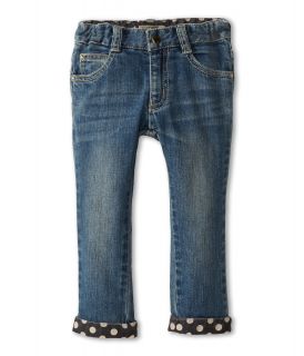 Armani Junior Denim With Polka Dot Cuff Girls Jeans (Blue)