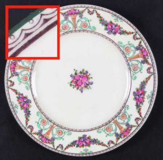 Wedgwood Ventnor (Ivory Background) Dinner Plate, Fine China Dinnerware   Ivory