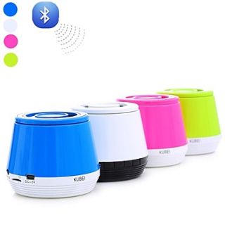 KUBEI 210 Mini Portable V2.1 Bluetooth Speaker FM/ TF/ MIC (Blue / White / Purple / Yellow)