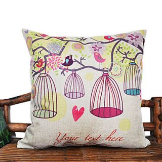 Cute Cartoon Gird And Flower Pattern Decorative Pillow Cover