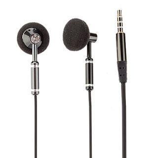 Co Crea EV521 High Quality In Ear Headphone with Mic for iPhone/Samsung/PC(Black)