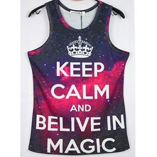 Mens 3D Series Starry Sky Printing Tight Movement Vests