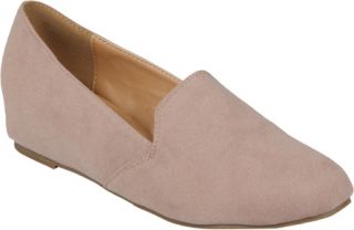 Womens Journee Collection Sueded Round Toe Flats   Taupe Casual Shoes