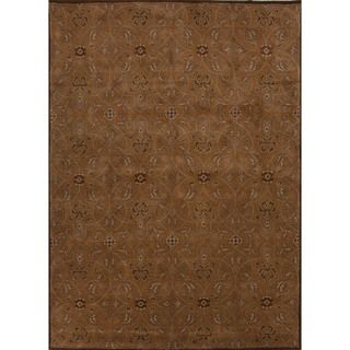 Hand tufted Transitional Gold/ Yellow Wool Runner (26 X 8)