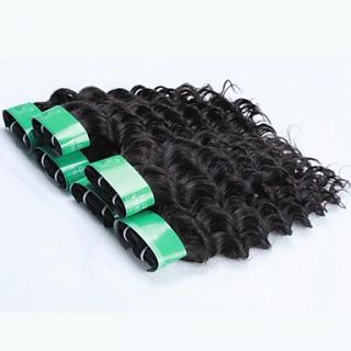 28Inch 5Pcs Lot Brazilian Virgin Hair Deep Wave Curly Natural Color Hair Weft Extension