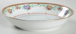 EAMAG Eam2 Coupe Soup Bowl, Fine China Dinnerware   Yellow & Orange Edge Floral