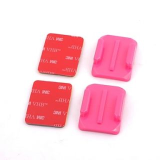 G 204 Pink Curved PC Mount with 3M Adhesive Sticker Set for GoPro 1 / 2 / 3 / 3