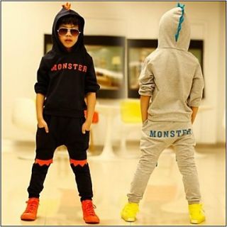 Boys Letter Printing Hoodies Sports Clothing Sets