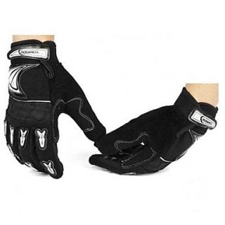 Cycling Anti skid Full Finger Black Nylon Gloves