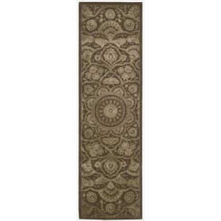 Nourison Hand tufted Floral Regal Chocolate Wool Rug
