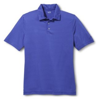 C9 By Champion Mens Advanced Duo Dry Striped Golf Polo   Steel Blue XL