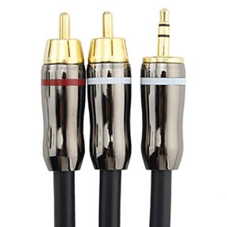 C Cable 3.5mm Male to 2xRCA Male Audio Cable (1M)