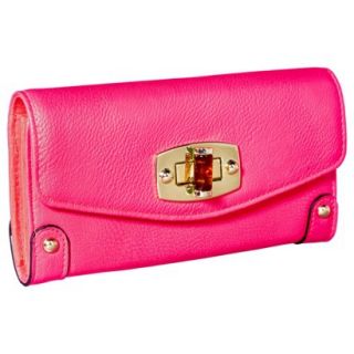 Merona Solid Turnlock Wallet   Pink