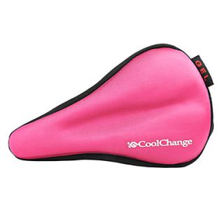 CoolChange 3D Silica Gel Breathable Red Bicycle Saddle Cushion