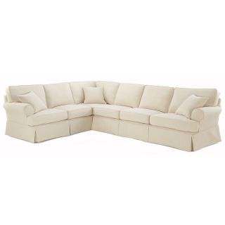 Friday Twill 4 pc. Slipcovered Sectional, Loden