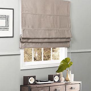 Contemporary Coffee Solid Blackout Roman Shade