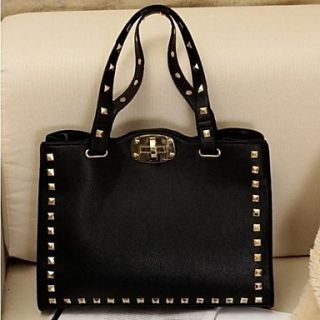 Fashion Rivet Lock Desigh Tote Bag/Messenger Bag