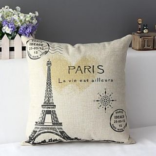Classic Minimalist Love for Effiel Tower Decorative Pillow Cover