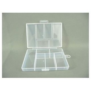 Plastic Transparent Six Compartments Storage Case