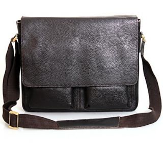 Mens Genuine Leather Briefcase Shoulder Bag