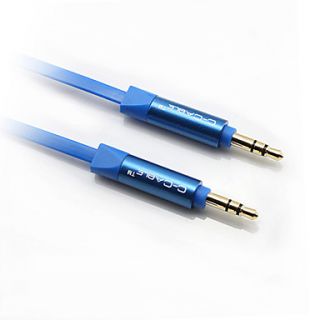 C Cable AUX 3.5mm M/M Audio Cable Blue Flat Type (1.5M)