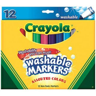 Crayola Broad Line Assorted Color Washable Markers (pack Of 12)