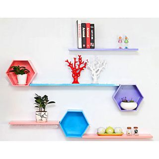 Modern Geometric Solid Minimalist Wall Mounted Domestic Storaging Shelf