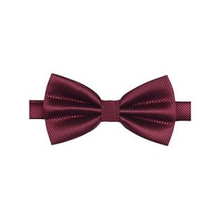 Mens Fashion Solid Colour Wine Red Bowtie