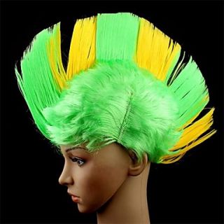 Capless Cosplay Party Mixed Color Synthetic Straight World Cup Fans Wigs