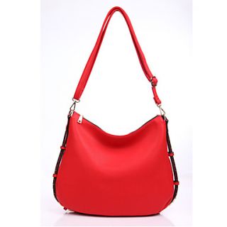 HONGQIU Womens Delicacy Leather Hobo Bag(Red)
