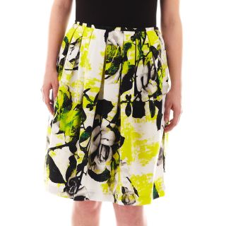 Worthington Pleated Skirt   Plus, Blk/sulp Sprgb