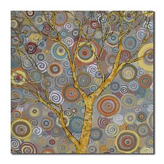 Hand Painted Oil Painting Floral The Coin Tree with Stretched Frame